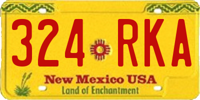NM license plate 324RKA
