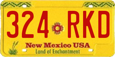 NM license plate 324RKD