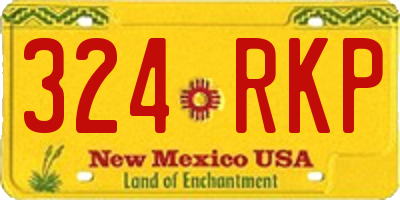 NM license plate 324RKP