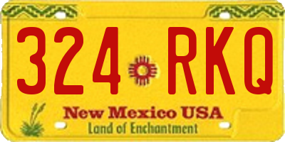 NM license plate 324RKQ