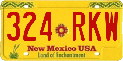 NM license plate 324RKW
