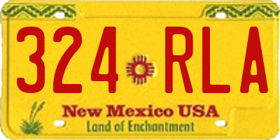 NM license plate 324RLA