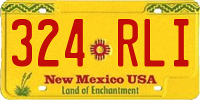 NM license plate 324RLI