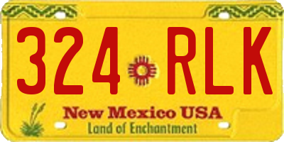 NM license plate 324RLK