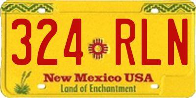 NM license plate 324RLN