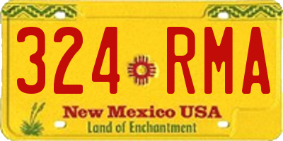 NM license plate 324RMA