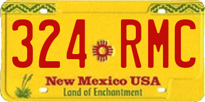 NM license plate 324RMC