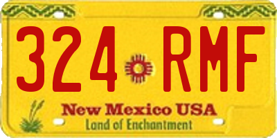 NM license plate 324RMF