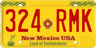 NM license plate 324RMK
