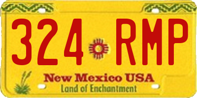 NM license plate 324RMP
