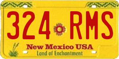 NM license plate 324RMS