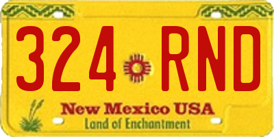 NM license plate 324RND