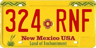 NM license plate 324RNF