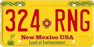 NM license plate 324RNG