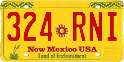 NM license plate 324RNI