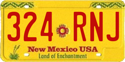 NM license plate 324RNJ
