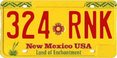 NM license plate 324RNK
