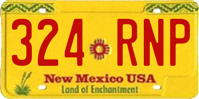 NM license plate 324RNP