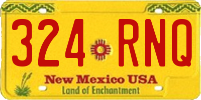 NM license plate 324RNQ