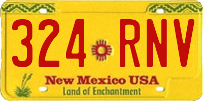 NM license plate 324RNV