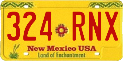 NM license plate 324RNX