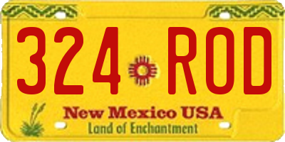 NM license plate 324ROD