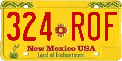 NM license plate 324ROF