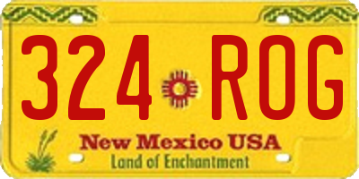 NM license plate 324ROG