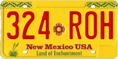 NM license plate 324ROH