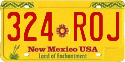 NM license plate 324ROJ