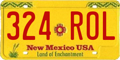 NM license plate 324ROL
