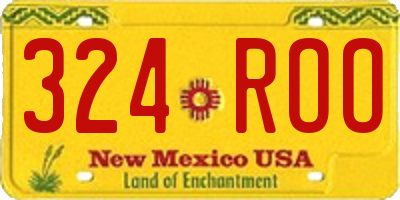 NM license plate 324ROO