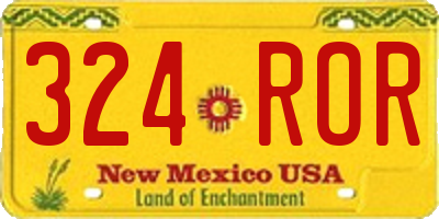 NM license plate 324ROR