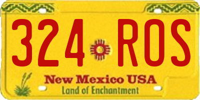 NM license plate 324ROS