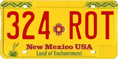 NM license plate 324ROT