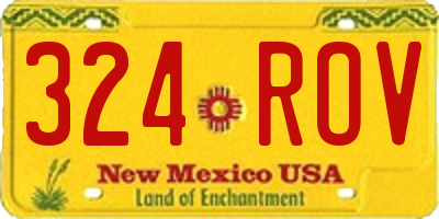 NM license plate 324ROV