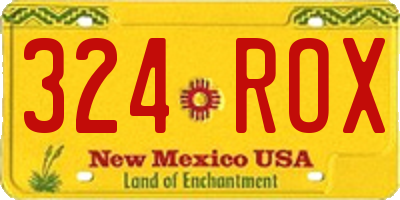 NM license plate 324ROX