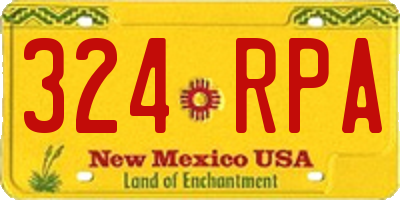NM license plate 324RPA
