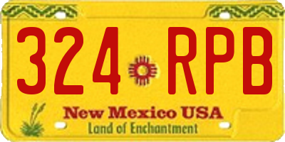 NM license plate 324RPB