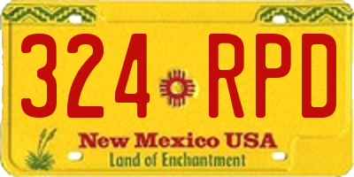 NM license plate 324RPD