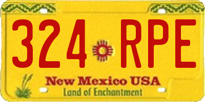 NM license plate 324RPE