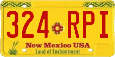 NM license plate 324RPI