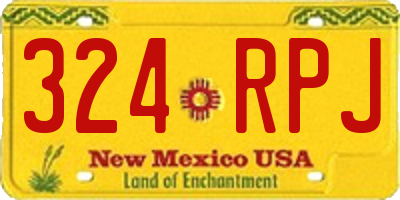NM license plate 324RPJ