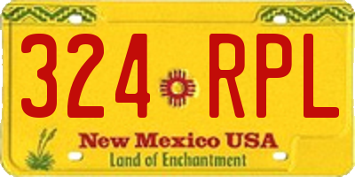 NM license plate 324RPL