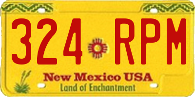 NM license plate 324RPM