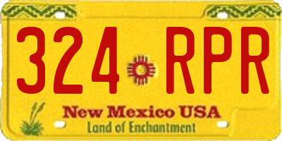 NM license plate 324RPR