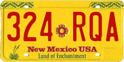NM license plate 324RQA