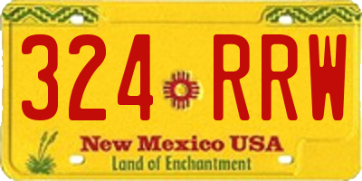 NM license plate 324RRW