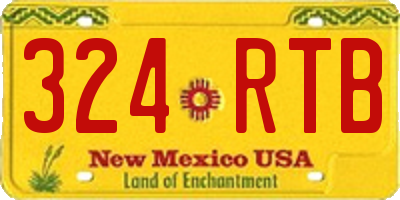 NM license plate 324RTB