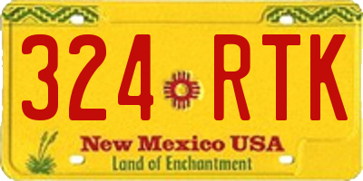 NM license plate 324RTK